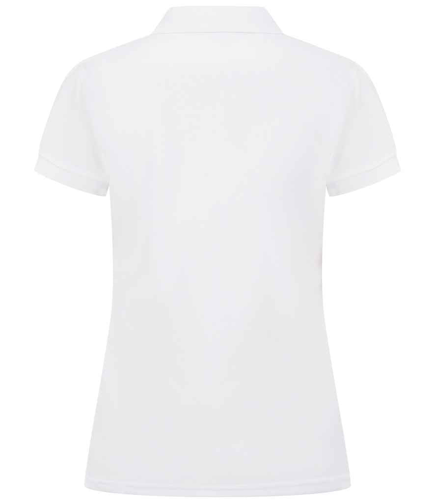 Henbury Ladies Coolplus® Wicking Piqué Polo Shirt - White