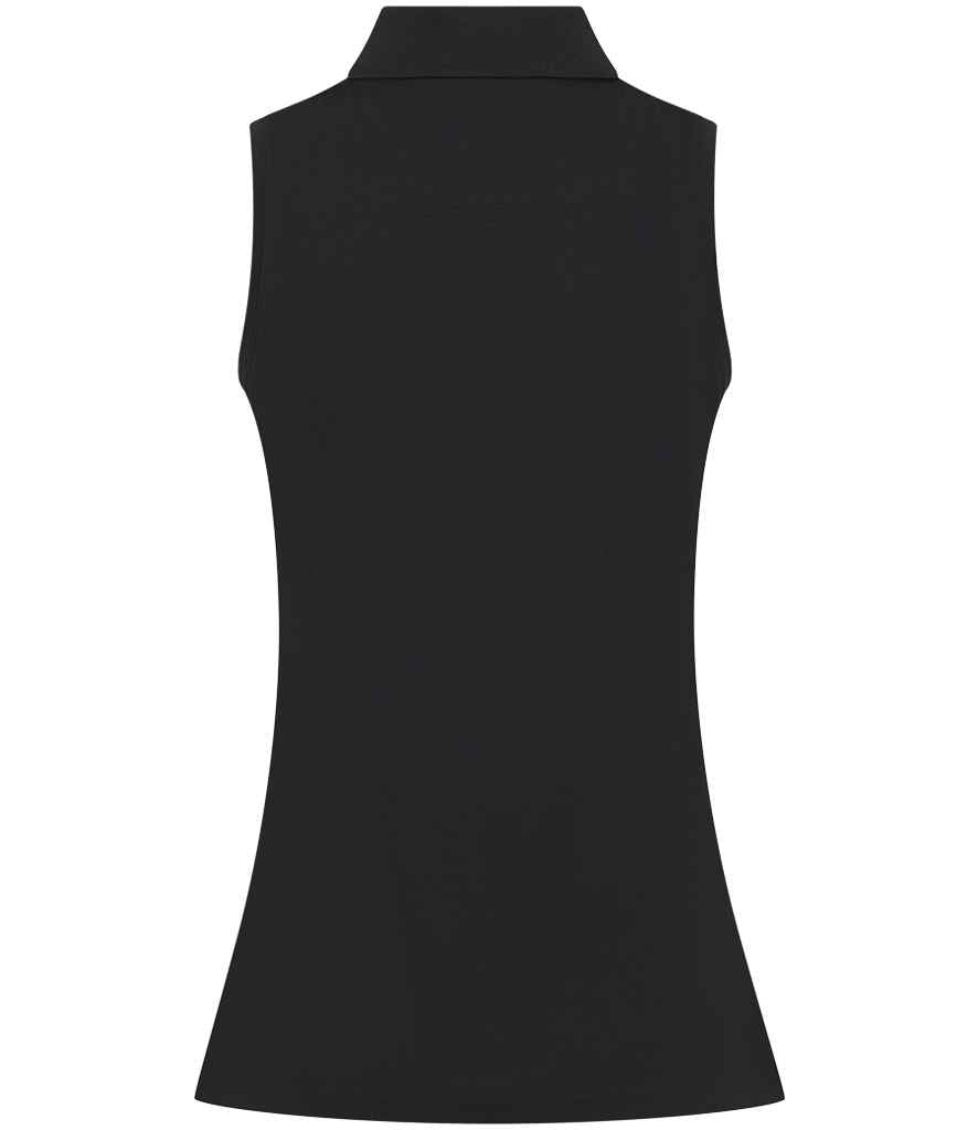 Henbury Ladies Sleeveless Coolplus® Polo Shirt - Black