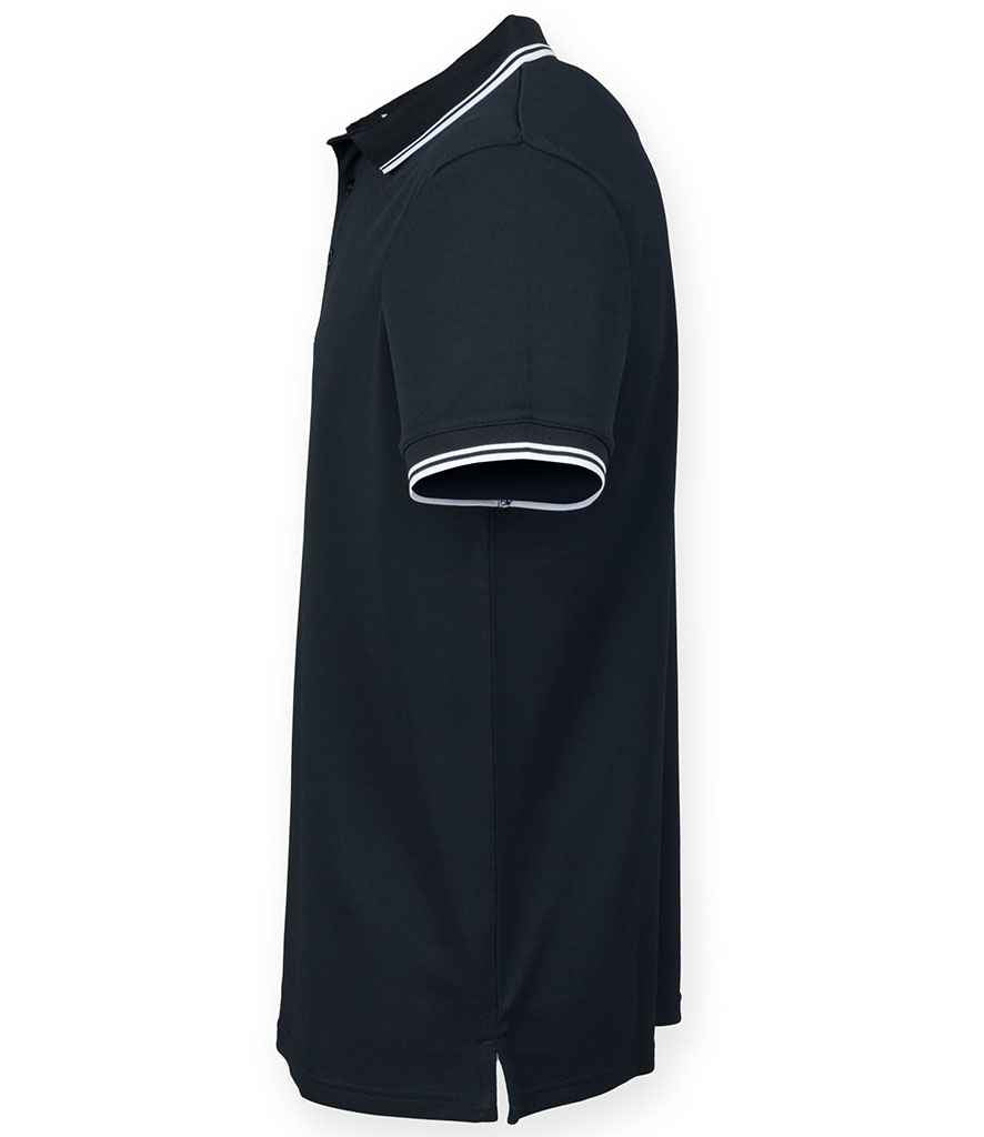 Henbury Coolplus® Tipped Polo Shirt - Navy/White