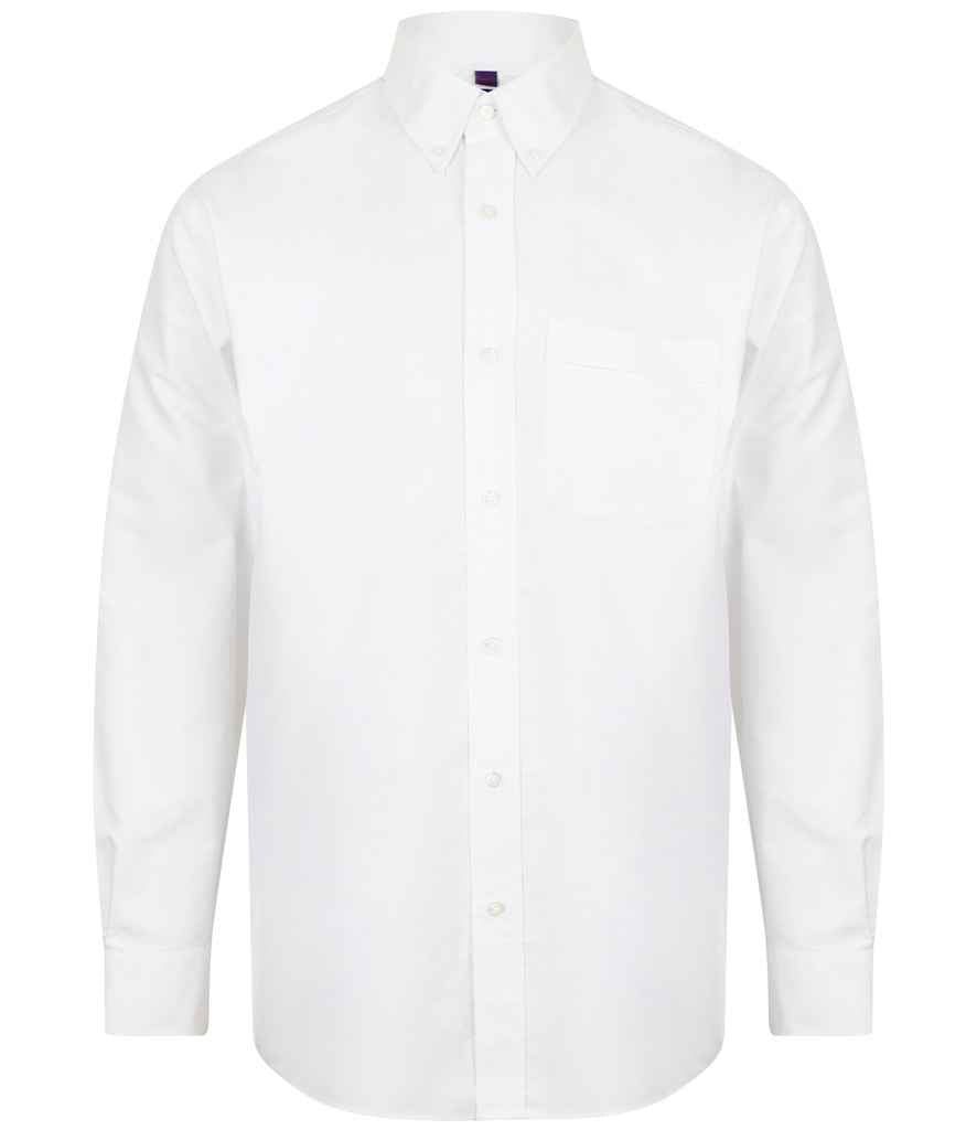 Henbury Long Sleeve Classic Oxford Shirt - White