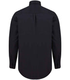 Henbury Modern Long Sleeve Classic Fit Oxford Shirt - Black