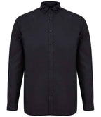 Henbury Modern Long Sleeve Classic Fit Oxford Shirt - Black