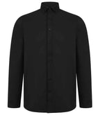 Henbury Modern Long Sleeve Regular Fit Oxford Shirt - Black