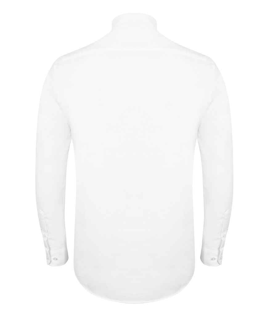 Henbury Modern Long Sleeve Regular Fit Oxford Shirt - White