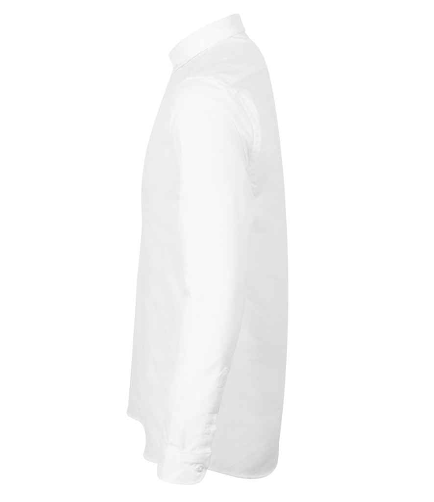 Henbury Modern Long Sleeve Regular Fit Oxford Shirt - White
