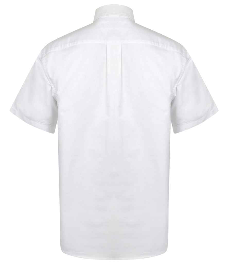 Henbury Short Sleeve Classic Oxford Shirt - White