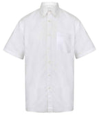 Henbury Short Sleeve Classic Oxford Shirt - White