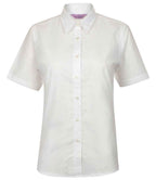 Henbury Ladies Short Sleeve Classic Oxford Shirt - White