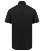 Henbury Modern Short Sleeve Regular Fit Oxford Shirt - Black