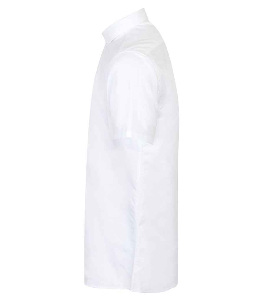 Henbury Modern Short Sleeve Regular Fit Oxford Shirt - White