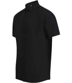 Henbury Short Sleeved Cotton Feel Coolplus® Shirt - Black
