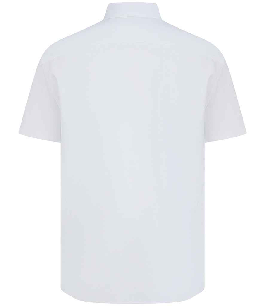 Henbury Short Sleeved Cotton Feel Coolplus® Shirt - White