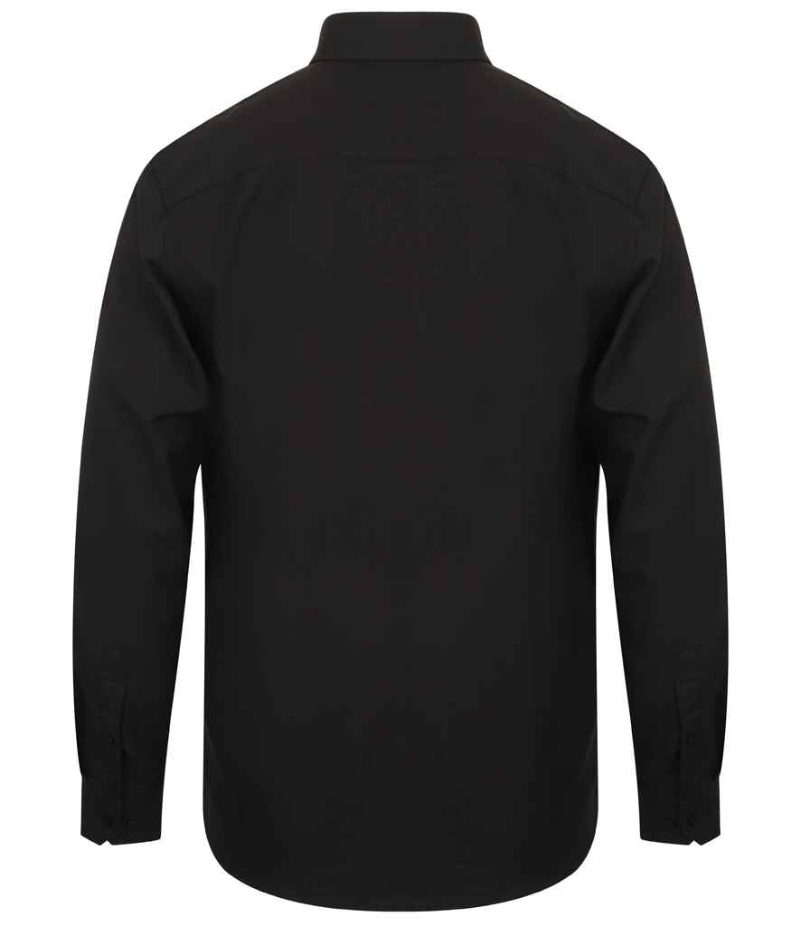Henbury Long Sleeve Wicking Shirt - Black