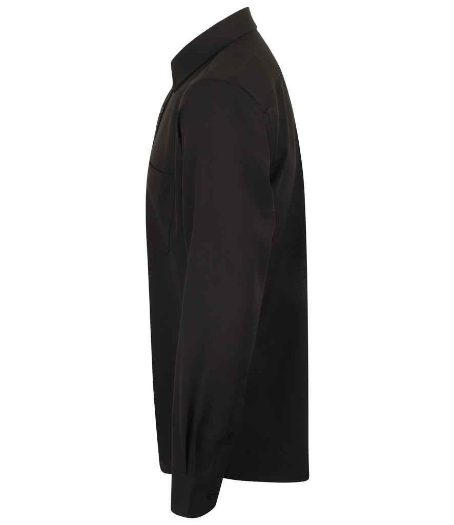 Henbury Long Sleeve Wicking Shirt - Black