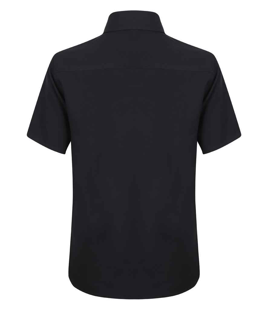 Henbury Short Sleeve Wicking Shirt - Black