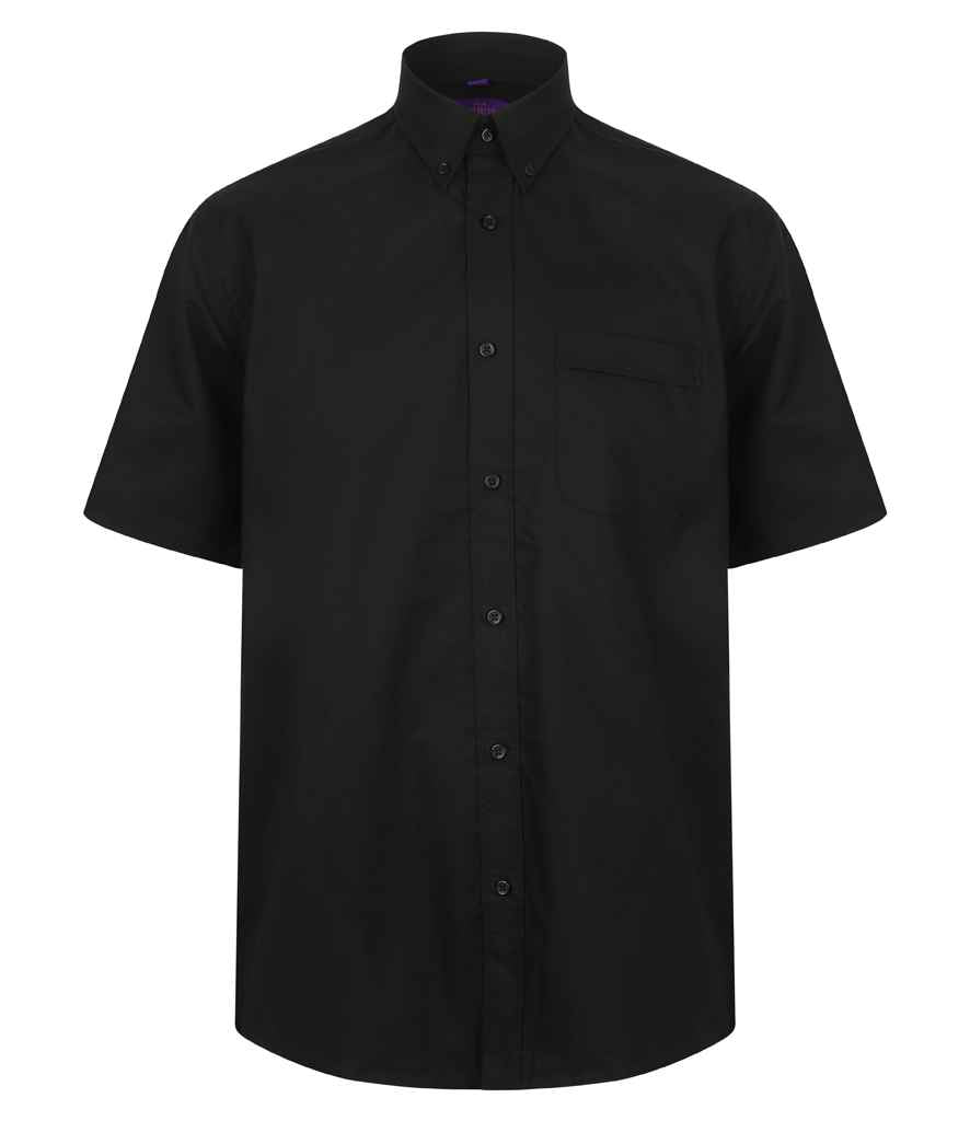 Henbury Short Sleeve Wicking Shirt - Black