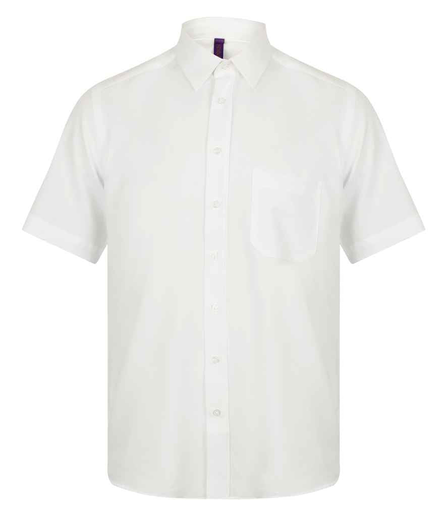 Henbury Short Sleeve Wicking Shirt - White