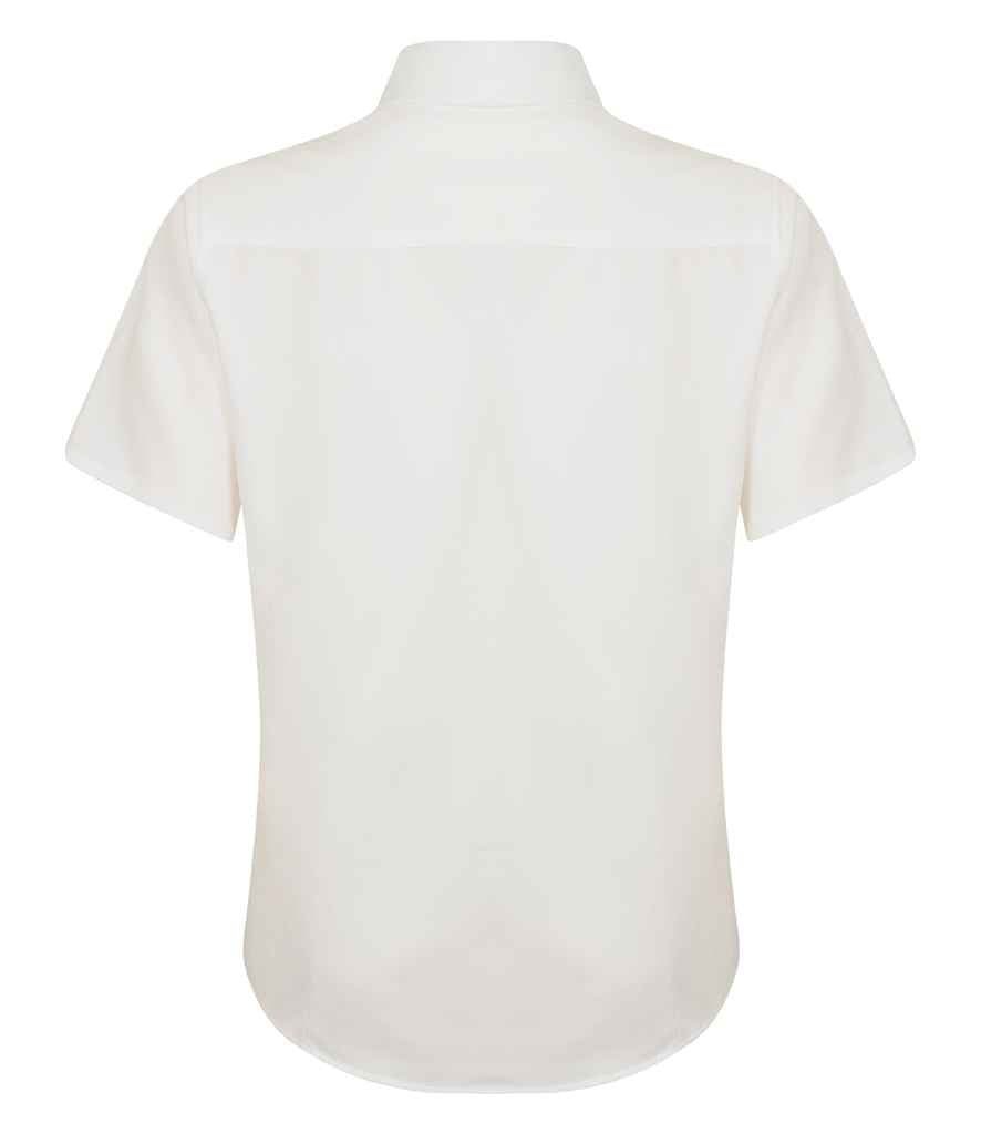 Henbury Ladies Short Sleeve Wicking Shirt - White