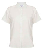 Henbury Ladies Short Sleeve Wicking Shirt - White