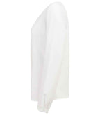 Henbury Ladies Pleat Front Long Sleeve Blouse - White