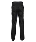 Henbury 65/35 Flat Fronted Chino Trousers - Black