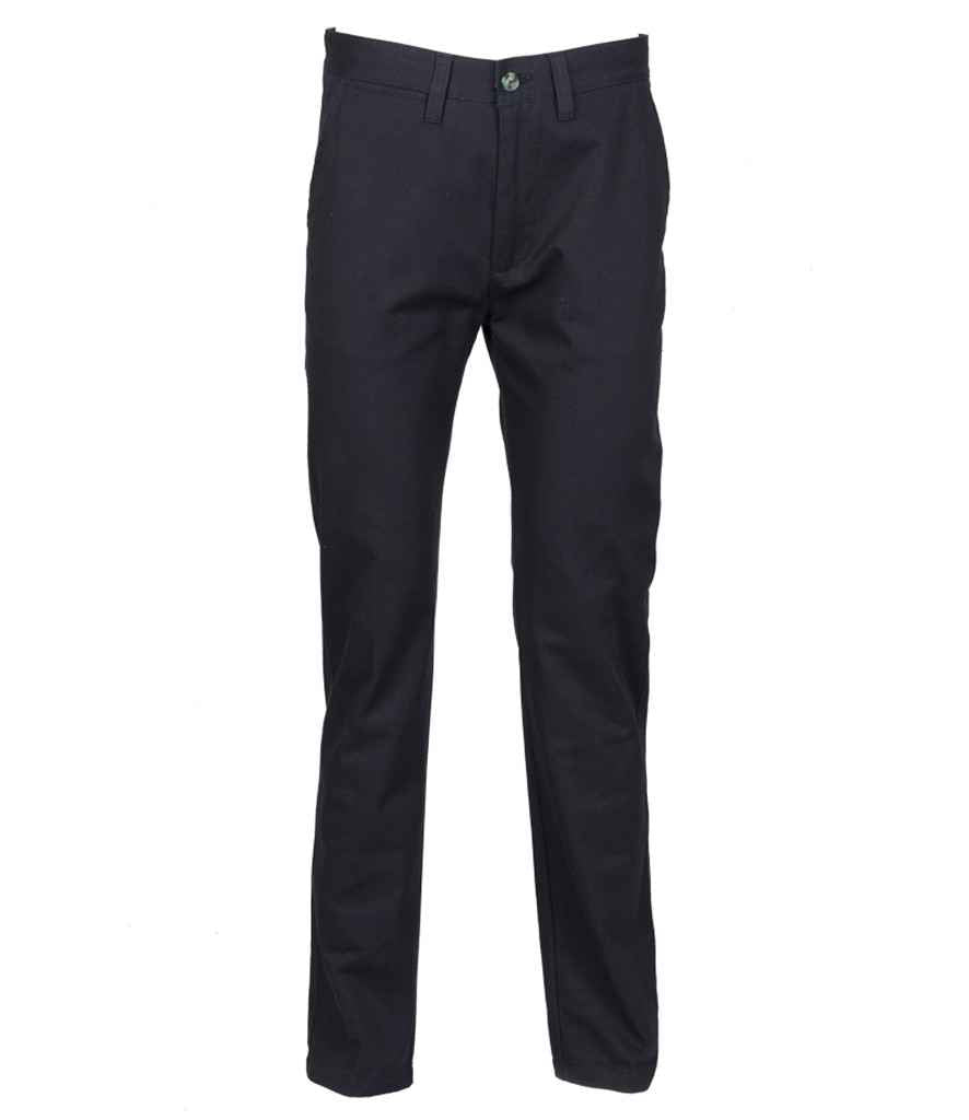 Henbury Ladies 65/35 Flat Fronted Chino Trousers - Navy