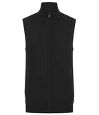 Henbury Sleeveless Zip Through Jumper - Black