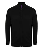 Henbury Unisex Zip Through Cardigan - Black
