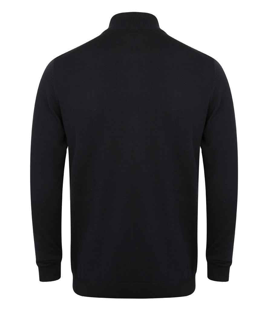 Henbury Unisex Zip Through Cardigan - Navy
