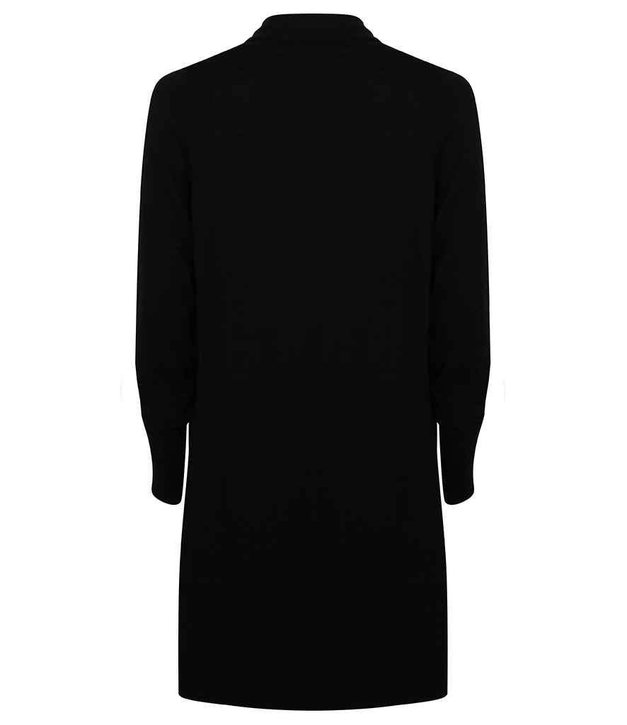 Henbury Ladies Longline Open Cardigan - Black