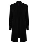 Henbury Ladies Longline Open Cardigan - Black