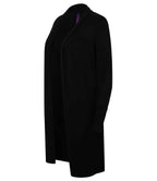 Henbury Ladies Longline Open Cardigan - Black