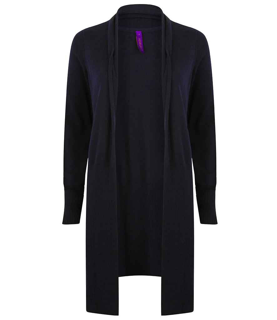 Henbury Ladies Longline Open Cardigan - Navy