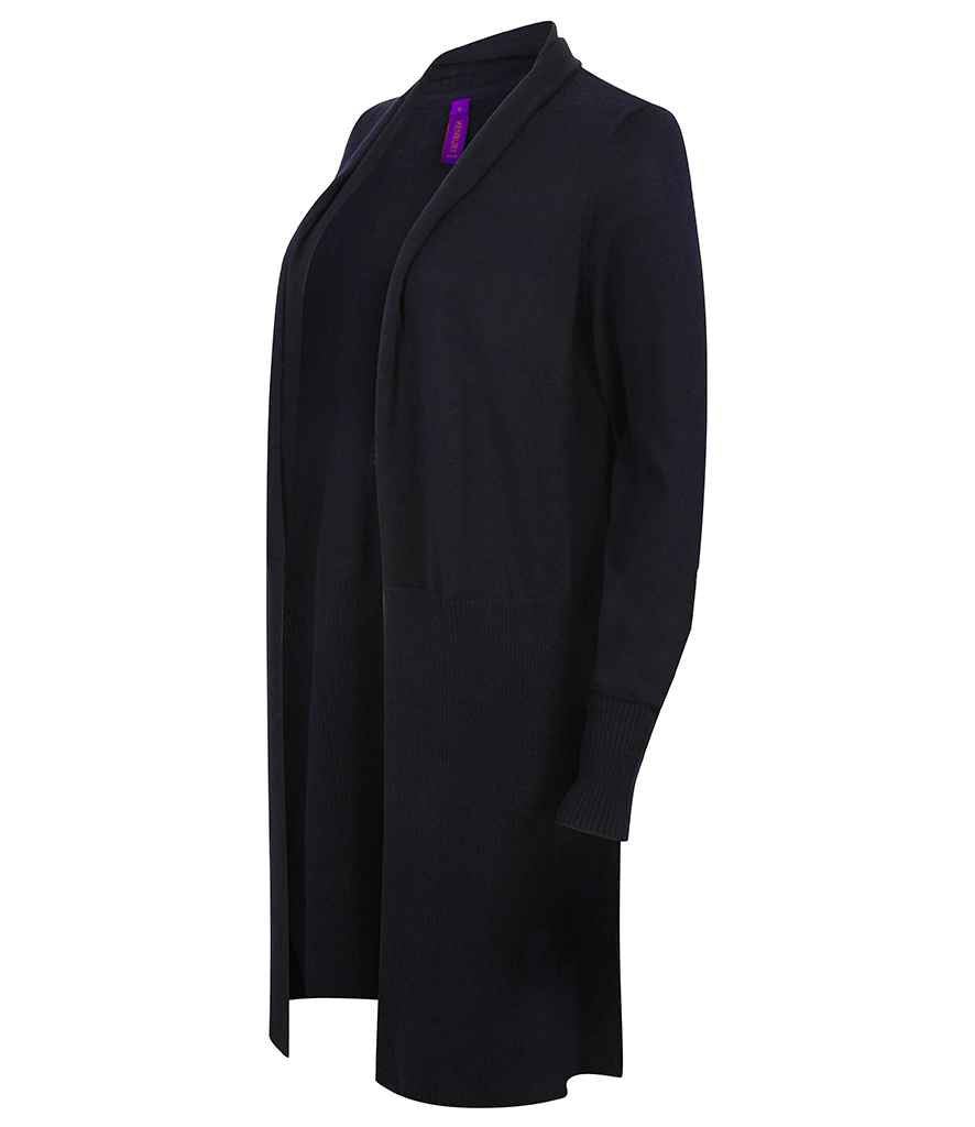 Henbury Ladies Longline Open Cardigan - Navy