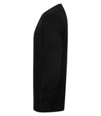 Henbury Lightweight Cotton Acrylic Crew Neck Sweater - Black