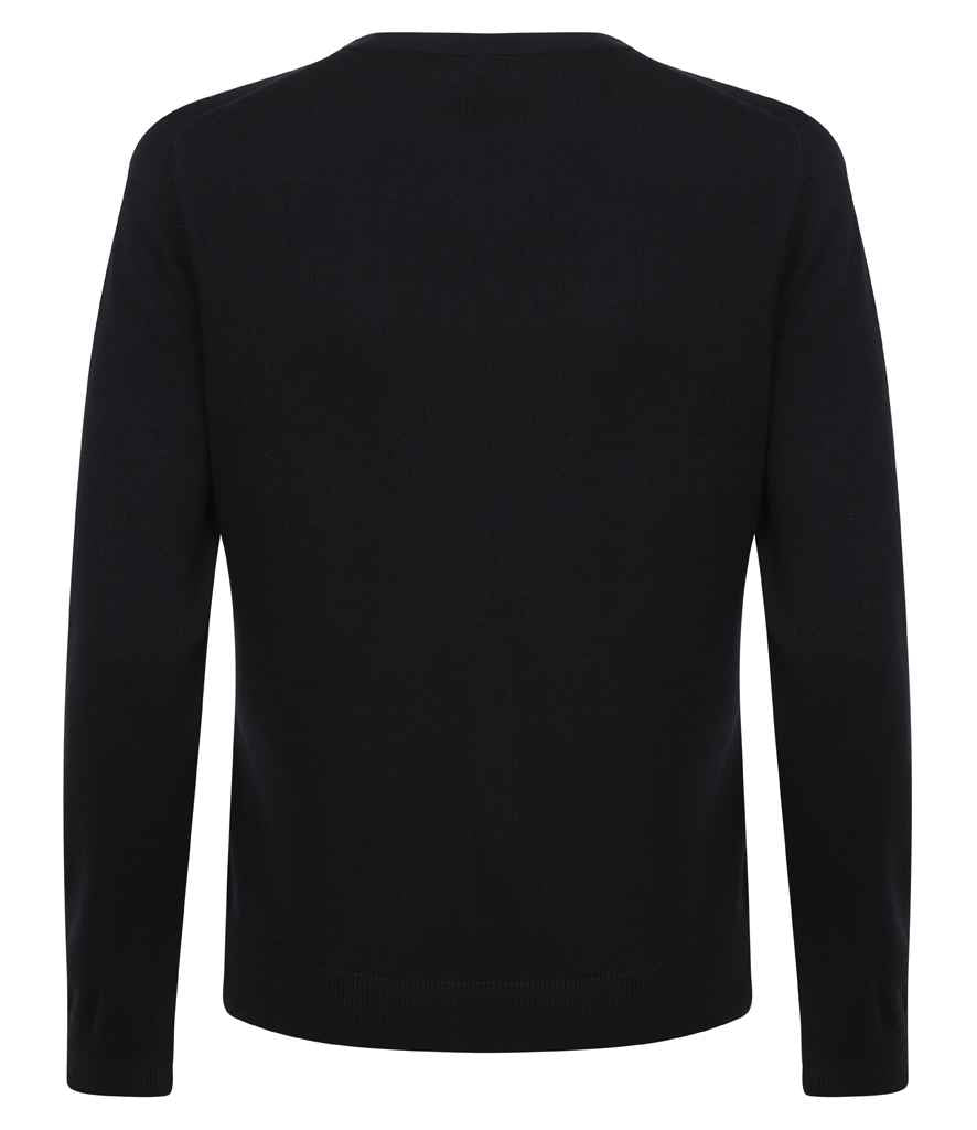 Henbury Ladies Lightweight V Neck Cardigan - Navy