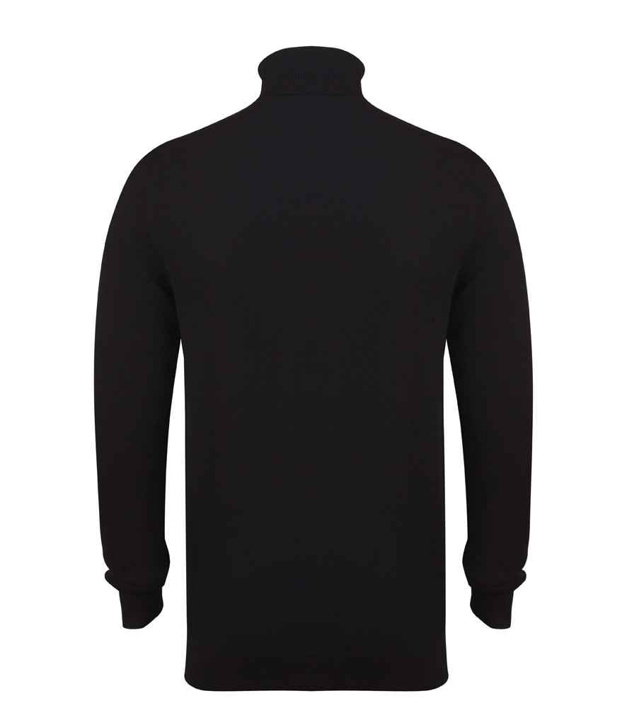 Henbury Roll Neck Sweater - Black