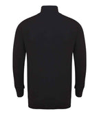 Henbury Zip Neck Sweater - Black