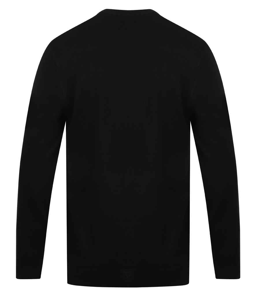 Henbury Acrylic V Neck Sweater - Navy