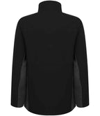Henbury Unisex Contrast Soft Shell Jacket - Black/Charcoal