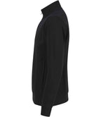 Henbury Unisex Sustainable 1/4 Zip Sweatshirt - Black