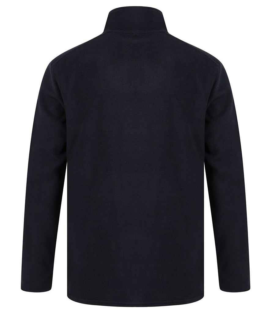 Henbury Zip Neck Micro Fleece - Navy