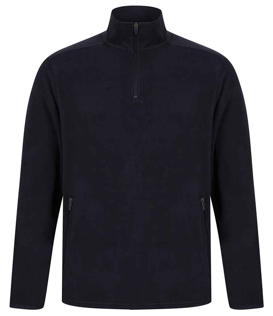 Henbury Zip Neck Micro Fleece - Navy