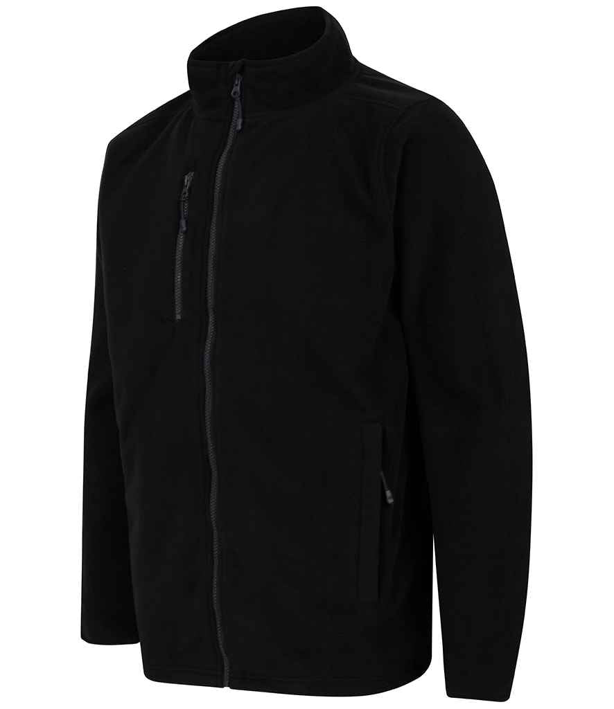 Henbury Recycled Polyester Micro Fleece Jacket - Black