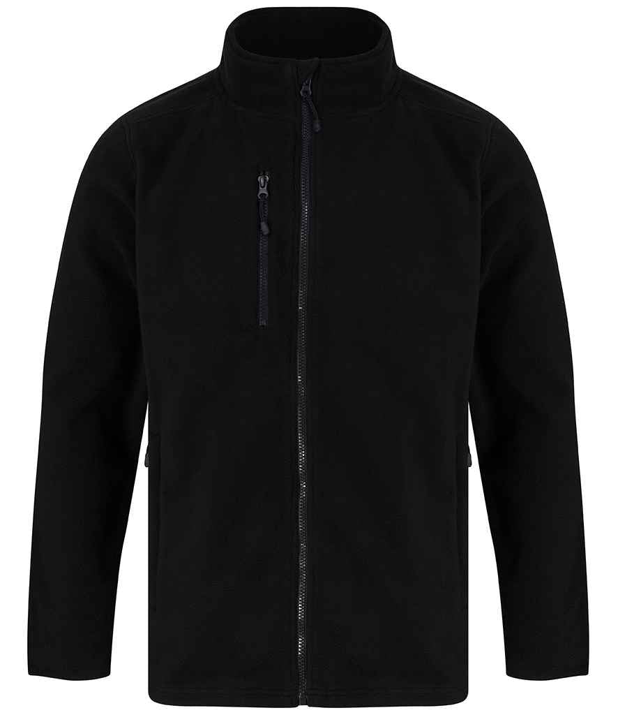 Henbury Recycled Polyester Micro Fleece Jacket - Black