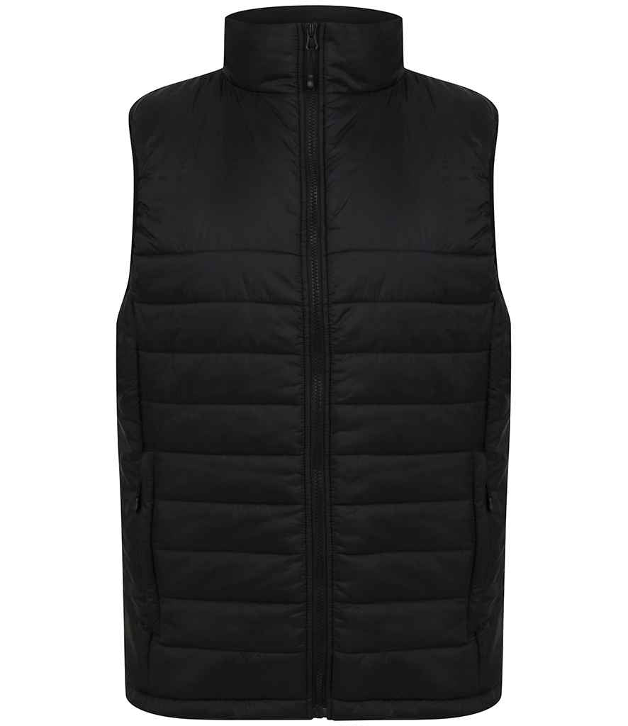 Henbury Unisex Padded Gilet - Black