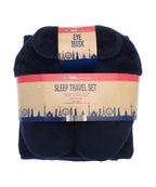 Travel set (neck pillow, eye mask and fleece blanket)