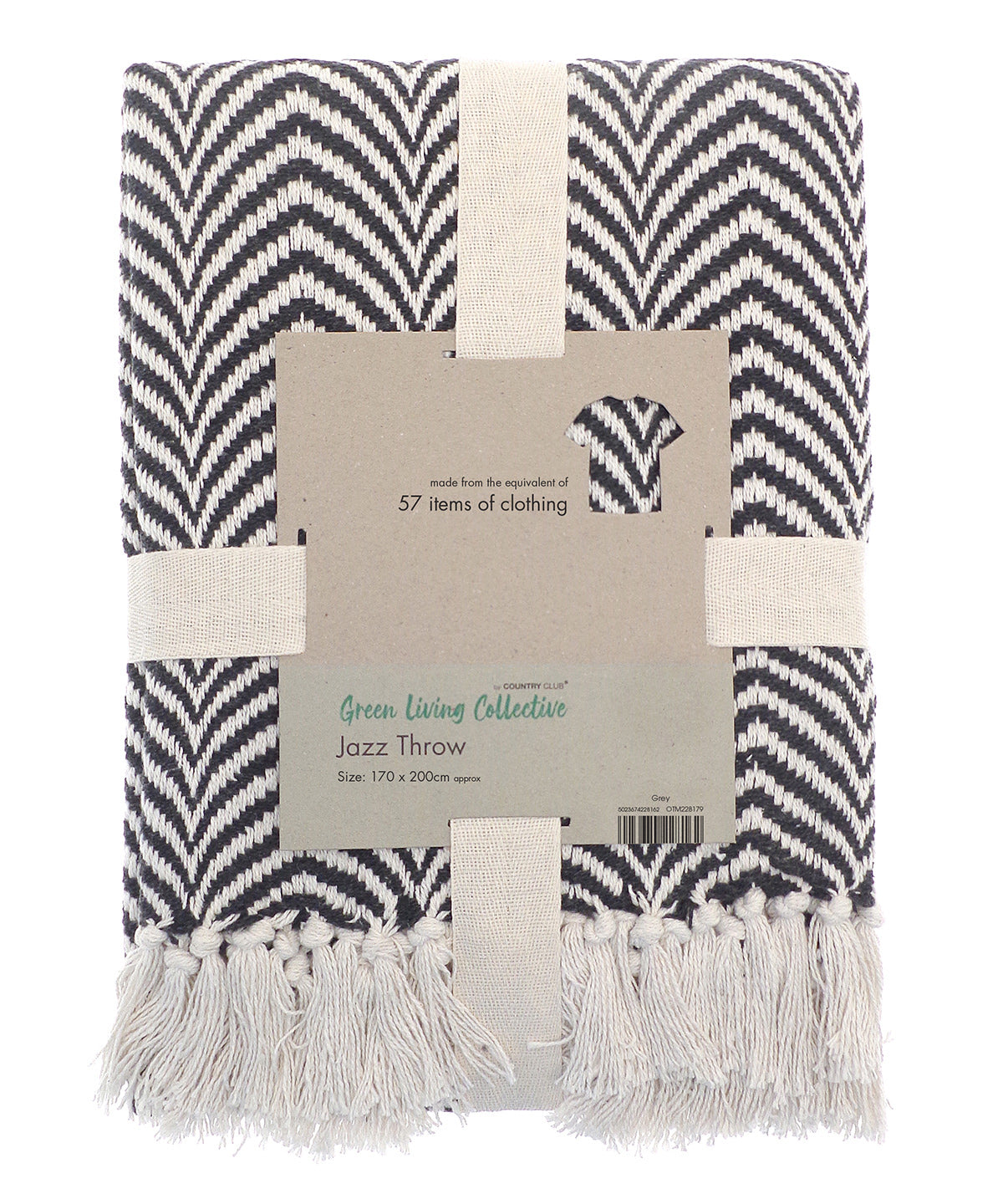 Recycled mixed-fabric throw