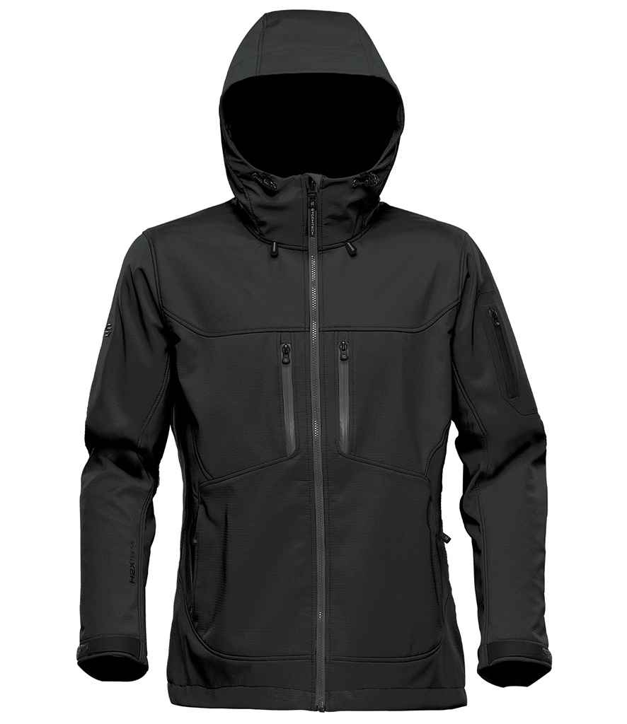 Stormtech Ladies Epsilon 2 Hooded Soft Shell Jacket - Black/Graphite Grey