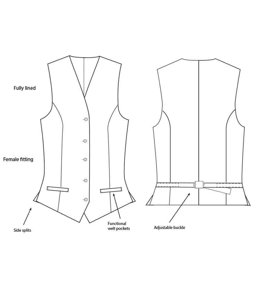 Joseph Alan Ladies Waistcoat - Black